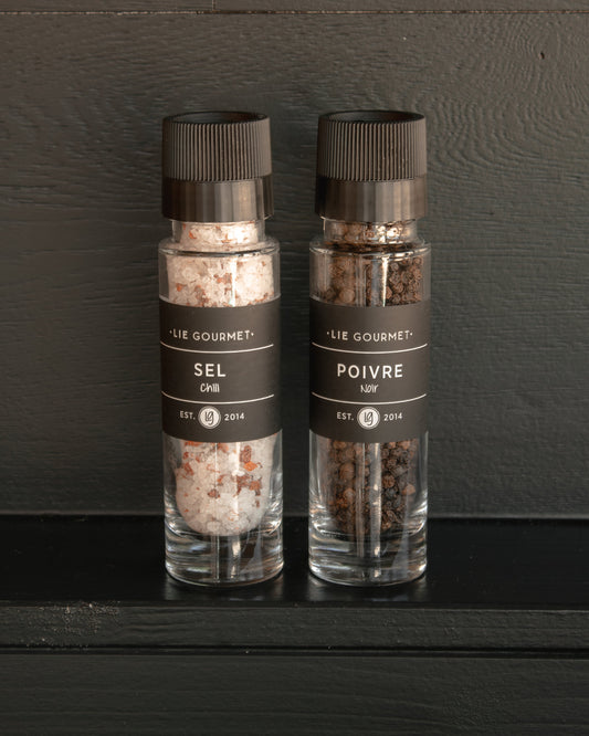 Lie Gourmet - geschenkset chili zout & zwarte peper