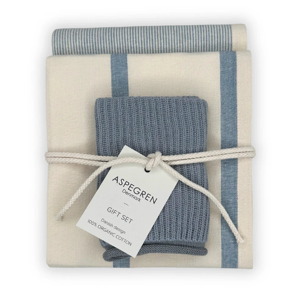 Setje handdoeken blauw